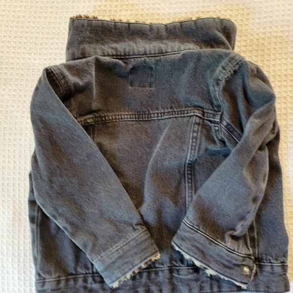 Kids Denim Jacket with Faux Fur Collar - Picture 4 of 5